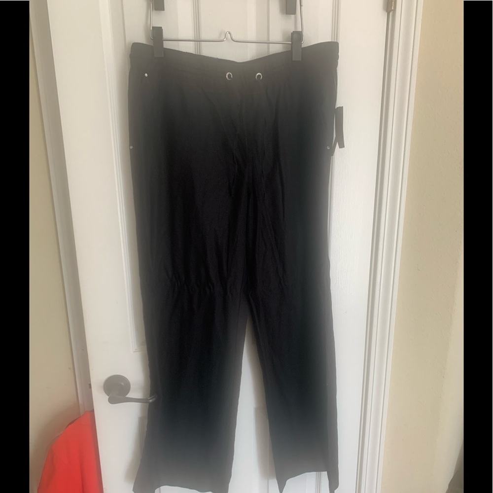 Inc Black Wide Leg Linen Pants